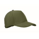 5-Panel-Cordkappe mit verstellbarem Verschluss 220 g/m² farbe militärgrün