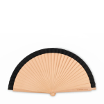 Holzfächer aus Schima Superba mit 34 Streben farbe schwarz Ansicht mit Druckbereich