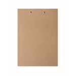 Leichtes A4-Klemmbrett aus Karton mit Metallclip farbe beige zweite Ansicht