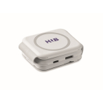 Magnetische Ladestation aus ABS mit integrierten USB-Hubs 15 W farbe weiß Hauptansicht dritte Ansicht