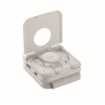 Magnetische Ladestation aus ABS mit integrierten USB-Hubs 15 W farbe weiß vierte Ansicht