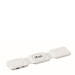 Magnetische Ladestation aus ABS mit integrierten USB-Hubs 15 W farbe weiß Ansicht mit Druckbereich