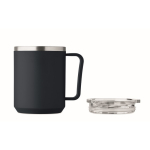 Doppelwandbecher mit transparentem Schiebedeckel 400 ml achte Ansicht