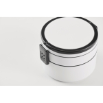 Runde Lunchbox mit zwei Etagen 250/700 ml und Griffen farbe weiß fünftes Detailbild