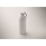 Edelstahlflasche mit Gummi-Finish 500 ml farbe weiß zweites Detailbild