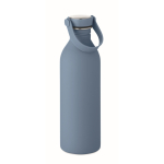 Edelstahlflasche mit Gummi-Finish 500 ml farbe petrolblau
