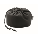 Aufrollbares Reise-Kissen aus Polyester mit Bezug farbe schwarz vierte Ansicht