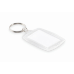 Klassischer Acryl-Schlüsselanhänger mit farbigem Papiereinleger farbe transparent zweite Ansicht