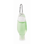 Nachfüllbare Aloe-Vera-Flasche mit Aluminiumkarabiner 50 ml farbe grün-transparent