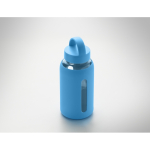Borosilikatglasflasche mit Silikonhülle 600 ml farbe türkis zweites Detailbild