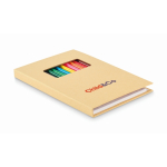 Kinder-Zeichenset mit Kraftpapier und 12 Buntstiften farbe beige Hauptansicht