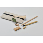 Schreibset in Jutebeutel mit verschiedenen Schulutensilien farbe schwarz drittes Detailbild