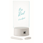 Acryl-LED-Tafel mit Aluminiumbasis und weißem Marker farbe weiß Hauptansicht fünfte Ansicht