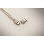 Kabelset im Etui mit Deckel, der als Handyhalter dient farbe beige drittes Detailbild