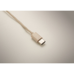 Kabelset im Etui mit Deckel, der als Handyhalter dient farbe beige fünftes Detailbild