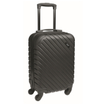 Hartschalen-Trolley aus Kunststoff mit Hauptfach und 4 Rollen farbe schwarz Ansicht mit Druckbereich