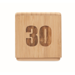 Bambus-Timeruhr mit digitalem Countdown farbe holzton achte Ansicht