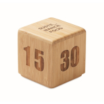 Bambus-Timeruhr mit digitalem Countdown farbe holzton Hauptansicht