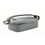 Kunststoff-Lunchbox mit hermetischem Deckel und Verschlüssen 800 ml farbe mattschwarz zweite Ansicht