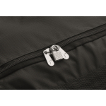 RPET-Trolley-Tasche mit 2 Rollen und mehreren Fächern farbe schwarz Detailbild