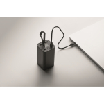 Powerbank aus recyceltem Aluminium mit digitaler Anzeige 20.000 mAh farbe schwarz viertes Detailbild