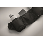 Sportliche Hüfttasche aus RPET-Polyester mit Fächern und Mesh farbe schwarz viertes Detailbild