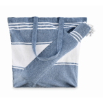Hammam-Handtuch-Set und Strandtasche 180 g/m² farbe blau
