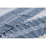 Hammam-Handtuch-Set und Strandtasche 180 g/m² farbe blau fünftes Detailbild