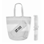 Hammam-Handtuch-Set und Strandtasche 180 g/m² farbe grau Ansicht mit Druckbereich