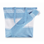 Hammam-Handtuch-Set und Strandtasche 180 g/m² farbe türkis