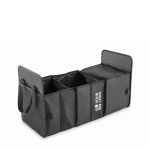 Faltbarer Auto-Organizer aus RPET-Polyester 600D farbe schwarz Ansicht mit Druckbereich