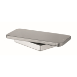 Powerbank aus recyceltem Aluminium mit Anzeige 10.000 mAh farbe silber zweite Ansicht