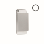 Powerbank aus recyceltem Aluminium mit Anzeige 10.000 mAh farbe silber achte Ansicht