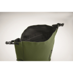 Rolltop-RPET-Laptoprucksack mit elastischer Seitentasche 15'' farbe militärgrün siebtes Detailbild