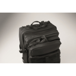 Großer RPET-Reiserucksack mit mehreren Fächern 15'' farbe schwarz Detailbild