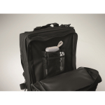 Großer RPET-Reiserucksack mit mehreren Fächern 15'' farbe schwarz Detailbild