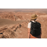 Großer RPET-Reiserucksack mit mehreren Fächern 15'' farbe schwarz Stimmungsbild dritte Ansicht