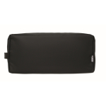Schuhtasche aus RPET-Polyester 600D mit Reißverschluss farbe schwarz sechste Ansicht