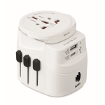 Universaladapter mit USB-A- und USB-C-Anschlüssen 20W farbe weiß Hauptansicht