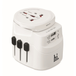 Universaladapter mit USB-A- und USB-C-Anschlüssen 20W farbe weiß zweite Hauptansicht