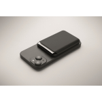 Magnetischer Kartenhalter aus PU-Kunstleder für 3 Karten farbe schwarz viertes Detailbild