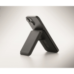 Magnetischer Kartenhalter aus PU-Kunstleder für 3 Karten farbe schwarz fünftes Detailbild