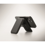 Magnetischer Kartenhalter aus PU-Kunstleder für 3 Karten farbe schwarz sechstes Detailbild