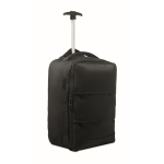 Trolley-Rucksack aus RPET-Polyester 290T mit 3 Taschen 15'' farbe schwarz