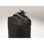 Trolley-Rucksack aus RPET-Polyester 290T mit 3 Taschen 15'' farbe schwarz viertes Detailbild