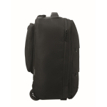 Trolley-Rucksack aus RPET-Polyester 290T mit 3 Taschen 15'' farbe schwarz