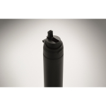 Tropffreie doppelwandige Flasche aus recyceltem Edelstahl 500 ml farbe schwarz sechstes Detailbild