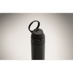 Tropffreie doppelwandige Flasche aus recyceltem Edelstahl 500 ml farbe schwarz achtes Detailbild