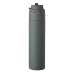 Tropffreie doppelwandige Trinkflasche aus recyceltem Edelstahl, 500 ml farbe petrolblau