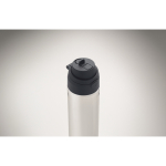 RPET-Flasche mit 2 in 1 Strohhalm und auslaufsicherem Tragegriff 700 ml farbe marineblau fünftes Detailbild